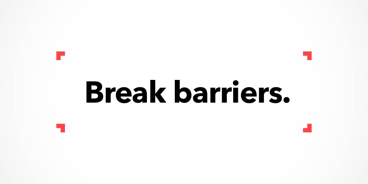 We break barriers word art